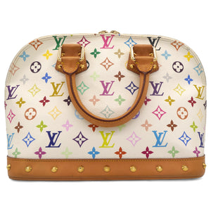 White Multicolor Monogram Alma PM Bag