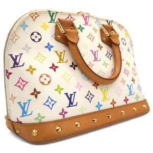 White Multicolor Monogram Alma PM Bag