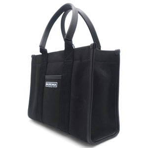 Neo Navy M Leather-trimmed Canvas Tote Bag