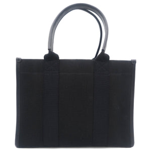 Neo Navy M Leather-trimmed Canvas Tote Bag