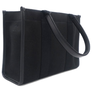 Neo Navy M Leather-trimmed Canvas Tote Bag