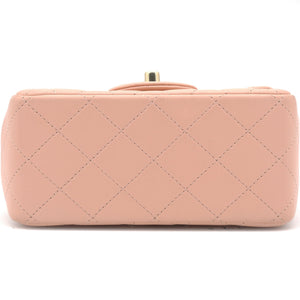 Lambskin Quilted Mini Flap Dark Pink