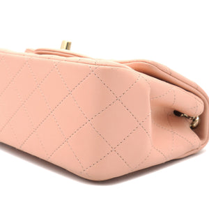 Lambskin Quilted Mini Flap Dark Pink