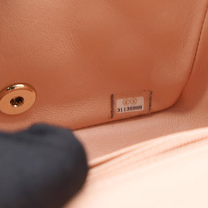 Lambskin Quilted Mini Flap Dark Pink