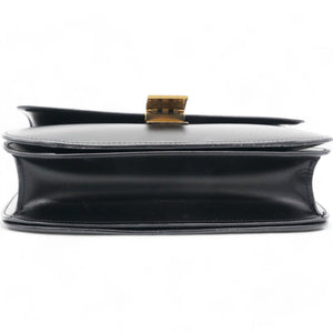 Box Calfskin Medium Classic Box Flap Bag Black