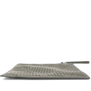 Nappa Intercciato Khaki Green Men’s Pouch
