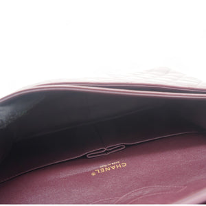 Burgundy Quilted Lambskin Leather Maxi Classic Double Flap Bag