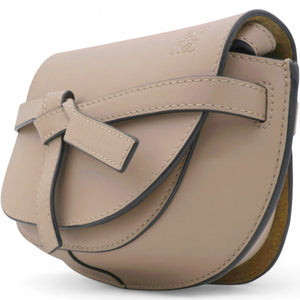 Mini Gate Dual Bag In Soft Leather And Jacquard