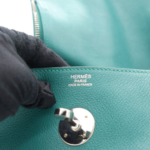Green EvercolourLeather Palladium Hardware Lindy 30 Bag