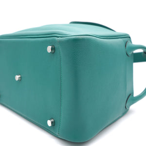 Green EvercolourLeather Palladium Hardware Lindy 30 Bag