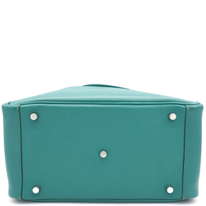 Green EvercolourLeather Palladium Hardware Lindy 30 Bag
