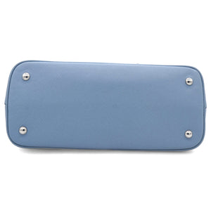 Saffiano Cuir Medium Double Handle Tote Blue