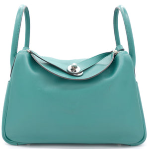 Green EvercolourLeather Palladium Hardware Lindy 30 Bag