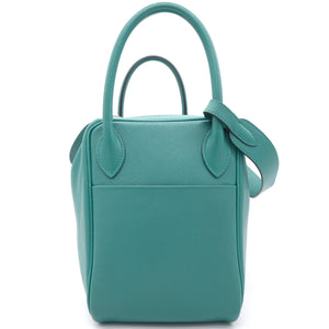 Green EvercolourLeather Palladium Hardware Lindy 30 Bag