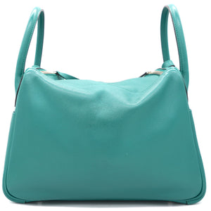 Green EvercolourLeather Palladium Hardware Lindy 30 Bag