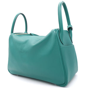 Green EvercolourLeather Palladium Hardware Lindy 30 Bag