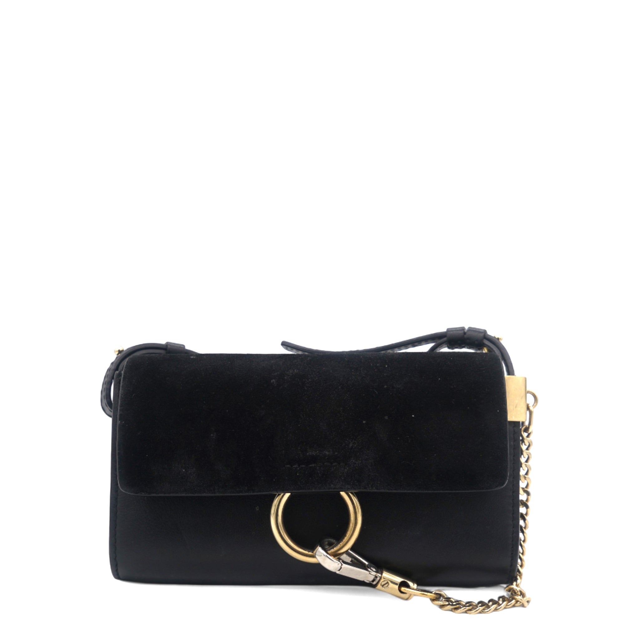 Faye Shoulder Bag Leather and Suede Mini