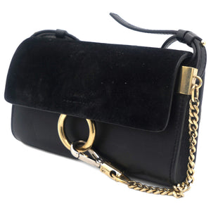 Faye Shoulder Bag Leather and Suede Mini