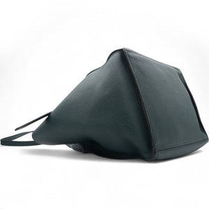 Green Leather Big Bag Supple