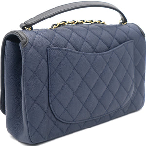 CC Filigree Medium Caviar Navy Flap