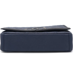 CC Filigree Medium Caviar Navy Flap