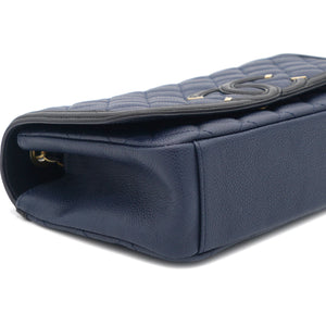 CC Filigree Medium Caviar Navy Flap