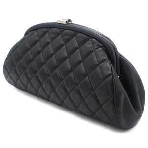 Lambskin Quilted Timeless Clutch Black