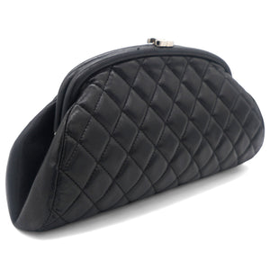Lambskin Quilted Timeless Clutch Black