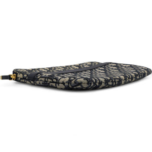 Oblique Pouch Clutch Navy