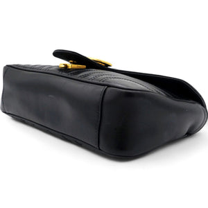 Matelasse Medium GG Marmont Shoulder Bag Black