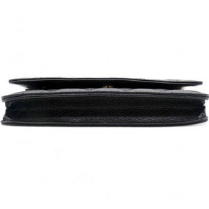 Caviar Classic Chain Wallet Black Dark