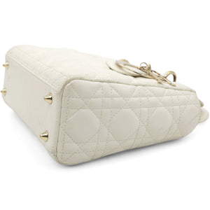 Lambskin Cannage Small Lady Dior White