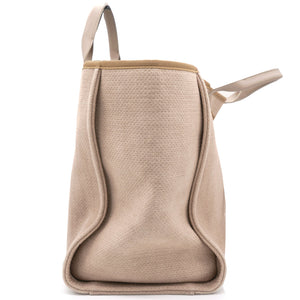 Beige Tweed Deauville Shopping Tote Bag