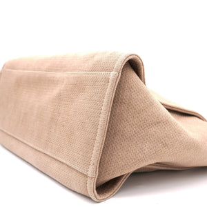 Beige Tweed Deauville Shopping Tote Bag