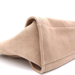 Beige Tweed Deauville Shopping Tote Bag