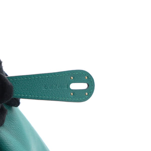 Green EvercolourLeather Palladium Hardware Lindy 30 Bag