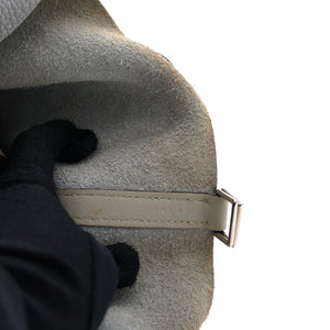 Grey/White Clemence Leather Picotin Lock 18 Bag