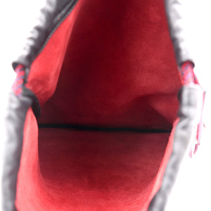Red Leather Coco Capitan Logo Drawstring Backpack Bag