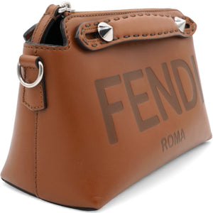 Vitello King Logo Embossed Mini By The Way Boston Bag Tan
