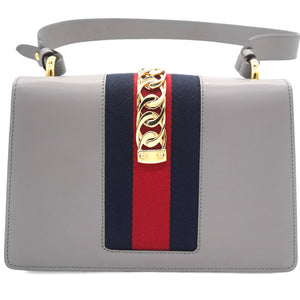 Calfskin Small Sylvie Shoulder Bag Deep Grey