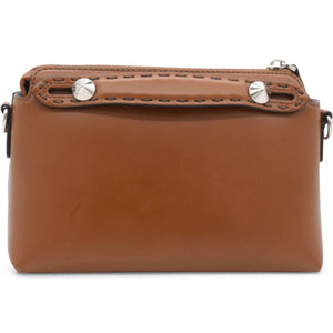 Vitello King Logo Embossed Mini By The Way Boston Bag Tan