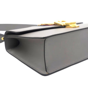 Calfskin Small Sylvie Shoulder Bag Deep Grey