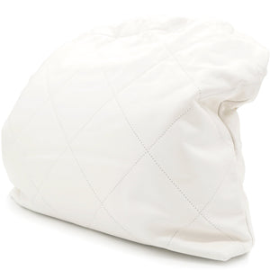 Shiny Calfskin Quilted Small Chanel 22 White