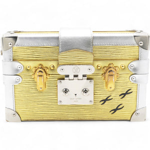 Metallic Epi Petite Malle Gold