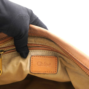 Brown Leather Small Marcie Satchel