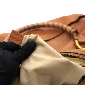Brown Leather Small Marcie Satchel