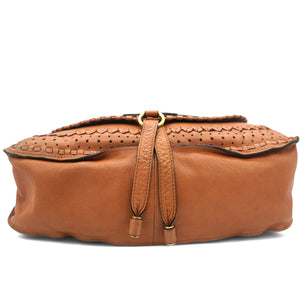 Brown Leather Small Marcie Satchel