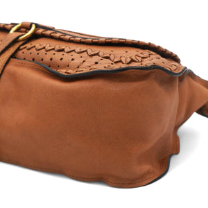 Brown Leather Small Marcie Satchel