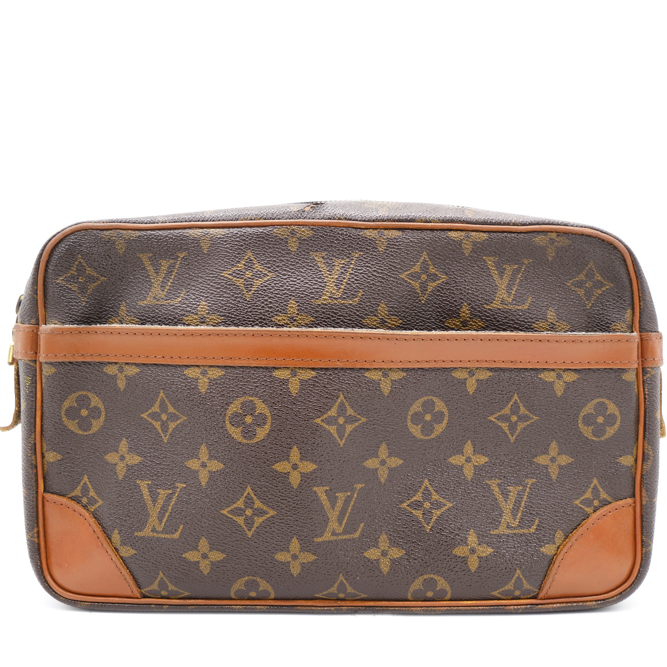 Monogram Compiegne 28 Leather Clutch Bag