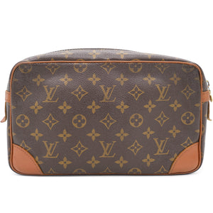 Monogram Compiegne 28 Leather Clutch Bag